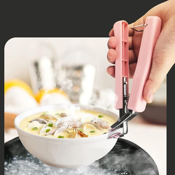 2-pack Rostfritt Stål Varm Tallriks Tångar, Köks Tångar