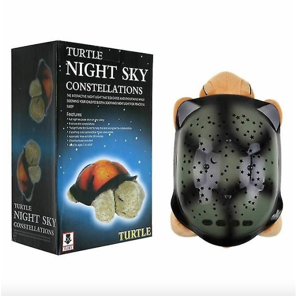 Baby Turtle Makuuhuoneen Led Turtle Night Light Tähtitaivas projektiolamppu musiikilla