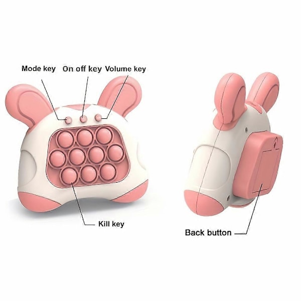 Snabbtryckande bubblor Spelkonsol Pop It Konsol Pussel Leksak Sensorisk Ångestlindring Fidget Leksaker Födelsedagspresenter för Barn Pink