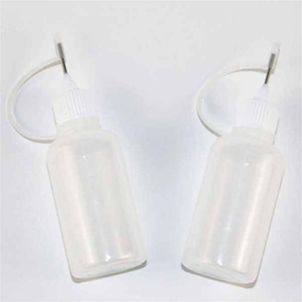 2 stk papirquilling limflasker Nålspiss Klemflaske for stoffmaling intrikate linjer
