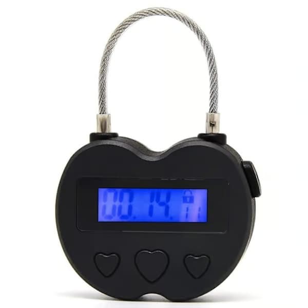 Smart tidslås LCD-display timer USB-uppladdningsbar temporär timer hänglås återställningsbar elektronik 1pack