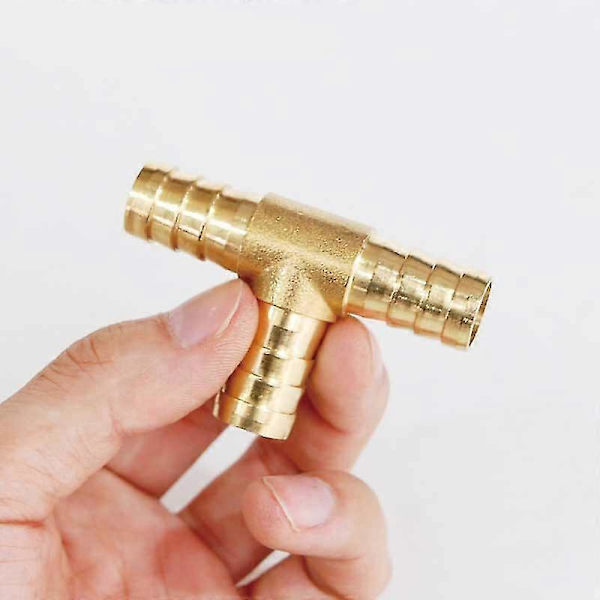 3mm-25mm Messinkiliitäjä Putkiliitäntäliitin Letku Tanko Kaasu Kupari Piikkinen Kytkentäliitin Liitäntäliitin Sovitin Putkiliittimet T 19mm-19mm Barb