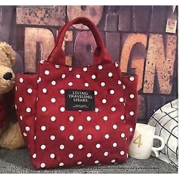 2018 Korean Series Canvas Lunchväska isoleringsbox Handväska Lunchlådor & Väskor Red