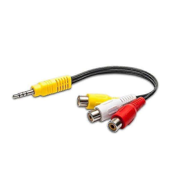 Video AV-komponentadapterkabeludskiftning til TCL TV, 3 RCA til 3,5 mm