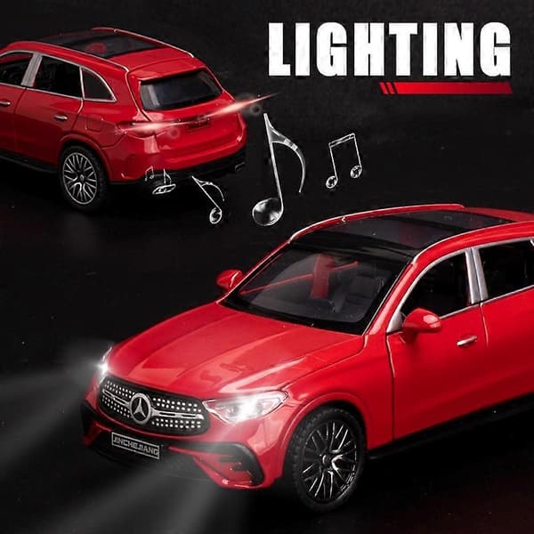 1:32 GLC400 SUV GLC Legeringsbil Model Lyd og Lys Træk Tilbage Børnelegetøj Samlerobjekter Fødselsdagsgave Legetøjsbiler Black 1