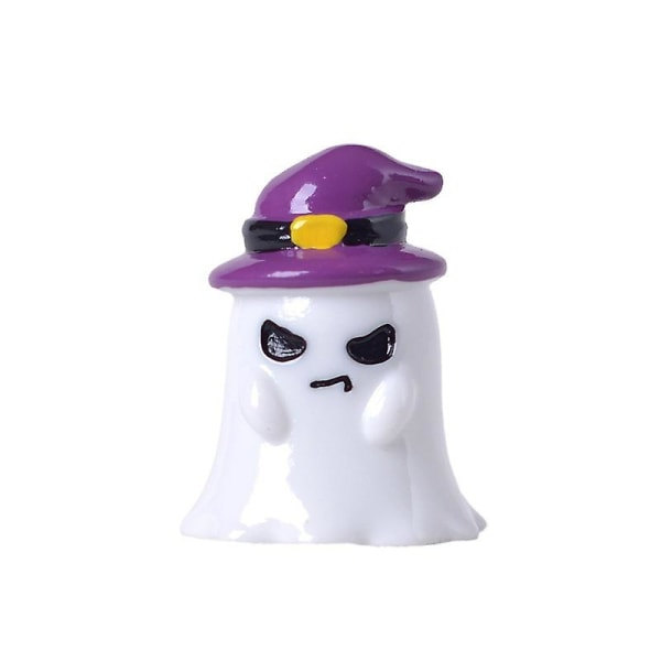 Pieni söpö piirretty kurpitsa-aave -miniatyyrihahmo, maisema-koriste Halloween-koristeluun, kotiin, toimistoon, pöydälle, huoneen sisustukseen 1pc 2