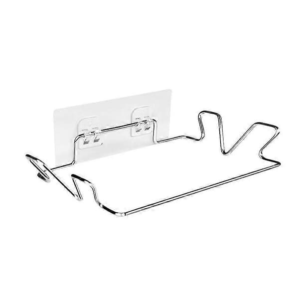 Vægmonteret skraldeposeholder uden boring, rustfrit stål, sølvfarve, 18,5*14*4 cm