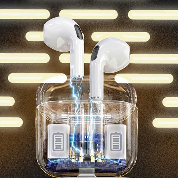 Trådløst ladeetui for AirPods 1/2 Gen - Bluetooth-synkroniseringsknapp, Hi-Fi stereolyd, GPS-posisjonering for iPhone og Android