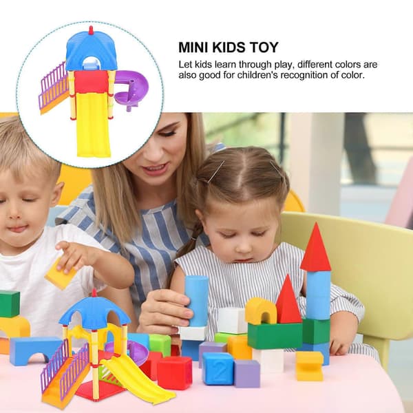 Liten Lekplats Byggmodell DIY Barn Lekplats Modell Rutschkana Modell