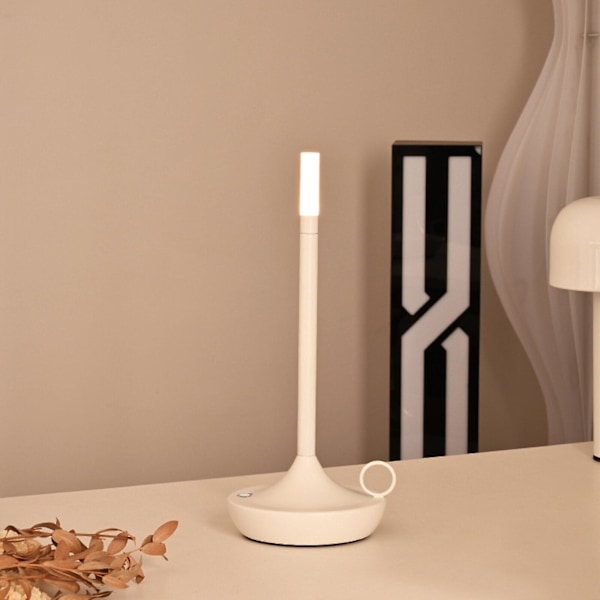 Bordlampe - Genopladelig Usb-c Trådløs Touch Lampe Camping Lys Multifarvet Silver