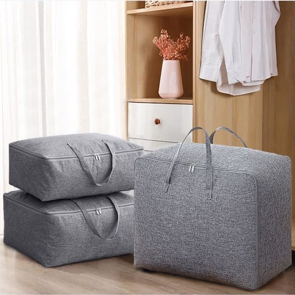 Klesoppbevaringspose, dynetrekk oppbevaringsposer King Size, oppbevaringsposer for dyner, sengetøy, dynetrekk, oppbevaringsposer under sengen 2 stk