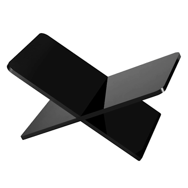 2-pack Akryl Bokstöd X-format Design Klar Stil Tjockare Läsning Bokhylla Bokdisplay Stativ Black S