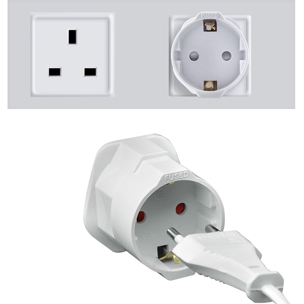 2x Reseadapter Typ G - Svart Semesteradapter