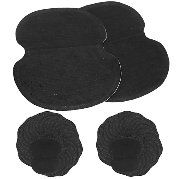 60 st Underarms Svettabsorberande Pads NonWoven Tyg Kläder Underarms Svett Pads Svart