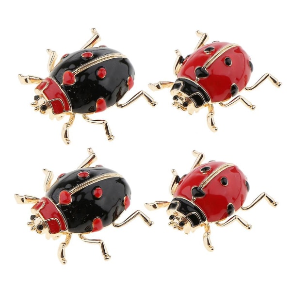 4kpl Lovely Insect Ladybird rintakoru Leppäkerttu rintaneula vaatteet asusteet