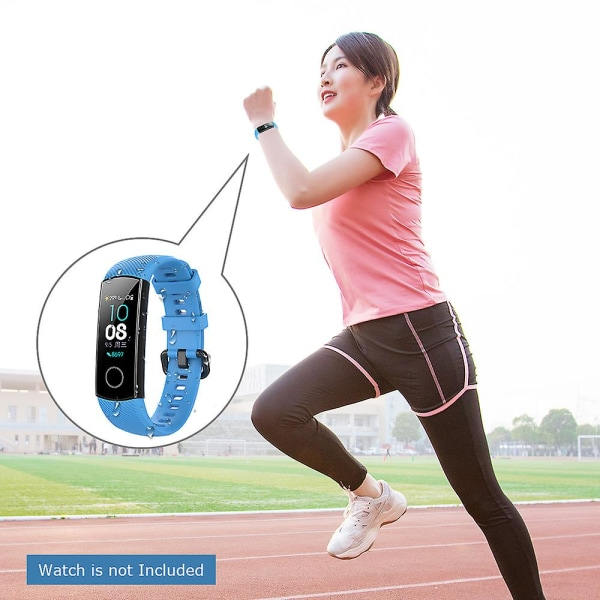 Silikonearmbånd til Huawei Honor Band 4/band 5 Smart Watch Udskiftningsarmbånd
