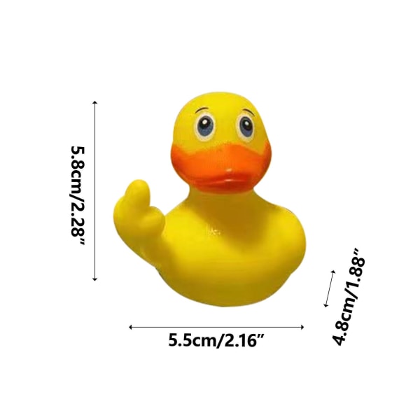 2023 The Middle Flippin' Ducks Langfinger Små Gule Ducks Plast Langfinger Flipped Ducks