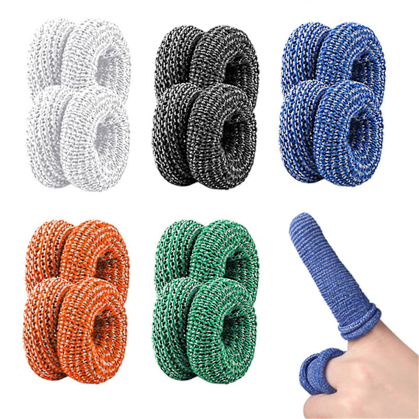10 stk. Fingerbandager Fingerbeskyttere Førstehjælp Bløde Slidstærke Åndbare Svedabsorberende Fingerbind Blue