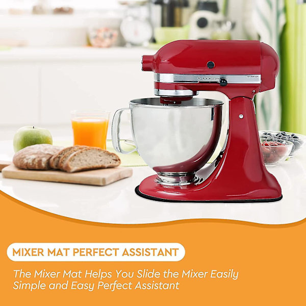 Mikserskyvematte for KitchenAid stativmikser, skyvematter for KitchenAid 4,5-5 Qt Tilt-head stativmikser Red Fit for Tilt Head 4.5-5 Quart