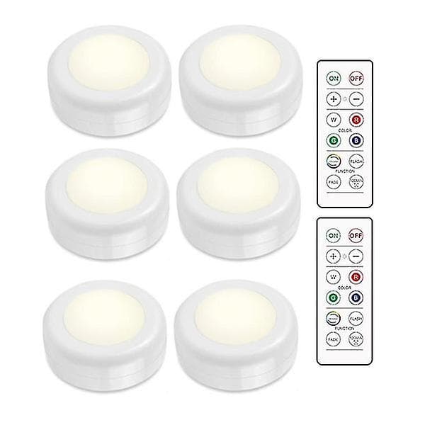 6 LED-kohdevaloa 2 kaukosäätimellä
