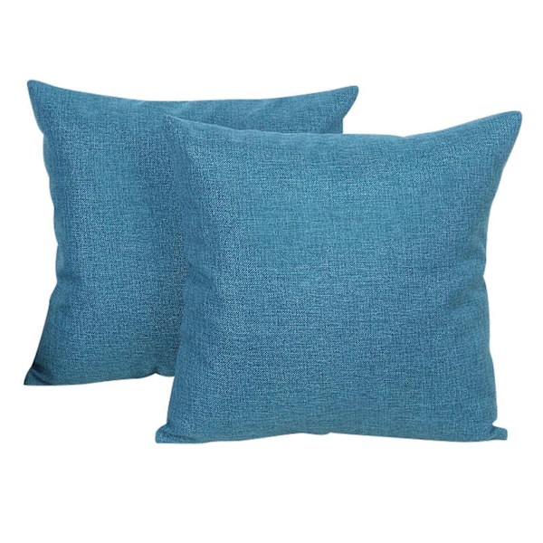 Putevar i lin-look for hjemmet, dekorative, til sofa, soverom, bil, med glidelås Blue 40*40cm