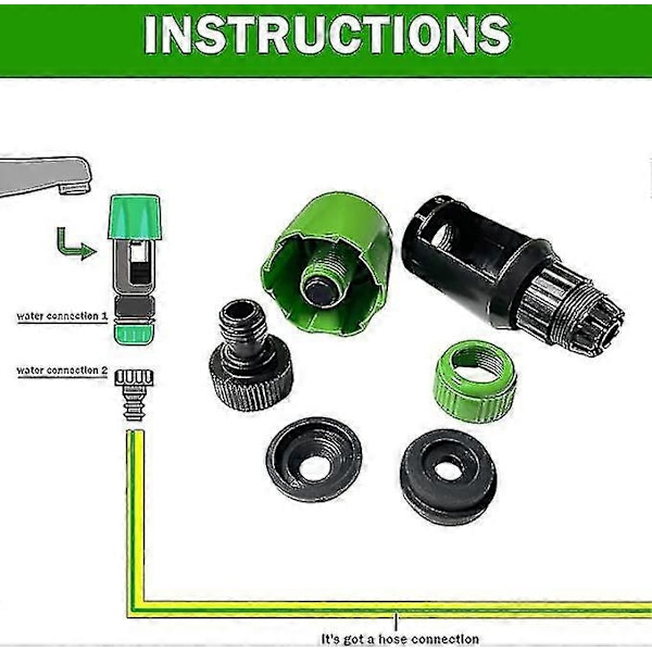 Køkkenhave Vandhane Slange Rør Snap Connector Adapter Værktøj, Universal Vandhane Connector Adapter Køkken Rør Samler Fitting Boris