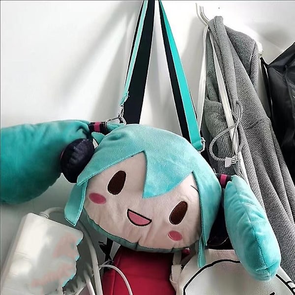 Hatsune Miku Ita Bag Plysch Kvinnor Väska Shool Student Ryggsäck Hatsune Miku Tote Väska Axel Flicka Present