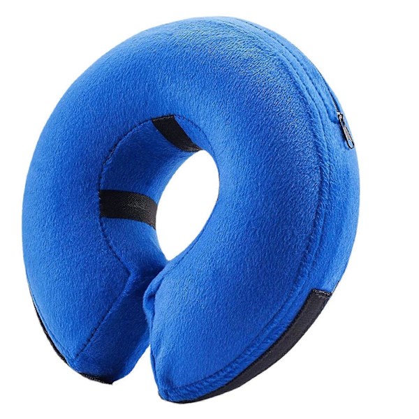 Uusi Ilmatäytettävä Koiran Kaulus - Säädettävä Koiran Donut-Kaulus Eläimille Blue XS