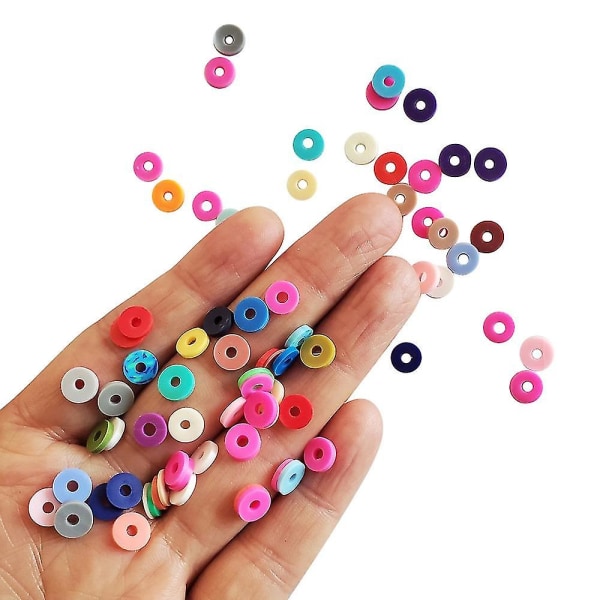 Gør-det-selv smykker spacer perler, disc perler 6 mm til smykkefremstilling halskæder