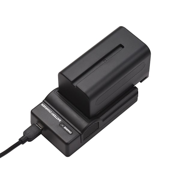 NP-F750/ NP-F770 Kamera Batteri og Oplader Sæt 1 stk 7.2V 5200mAh Stor Genopladelig Batteri med USB