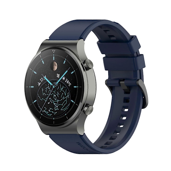 22 mm:n pehme silikoninen säädettävä rannekekellohihna Huawei Watch GT2 Pro:lle Light Purple