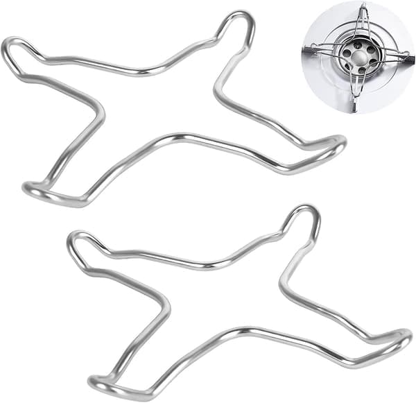 HKK 2 stk gassringreduserer, rustfritt stål gasskomfyr panneholder rist Lh-1