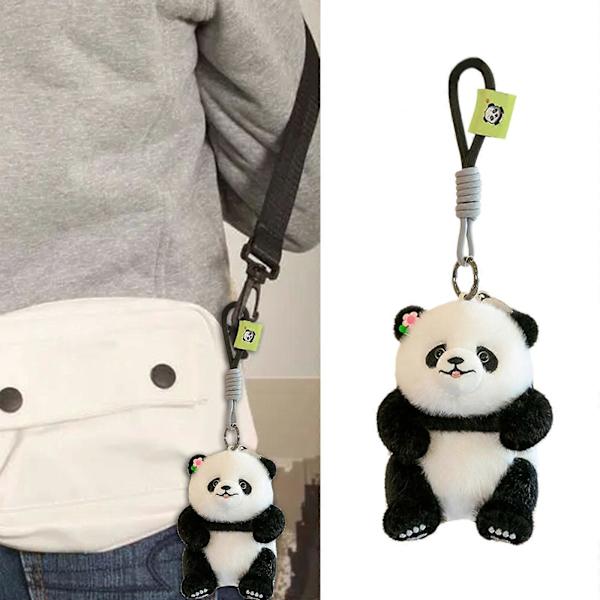 Suloinen Panda Avaimenperä Tukeva PP Puuvilla Sarjakuva Riipus Reppuun tai Käsilaukkuun Asusteeksi Arkikäyttöön Hua Hua
