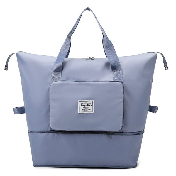 Foldbar Reise Duffel Bag Stor Kapasitet Sammenleggbar Sports Gym Bag Lett Vanntett Bag Håndbagasje (Blå) Blå Blue