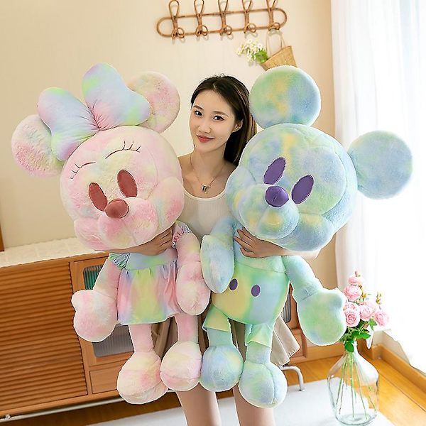 Virtaava Värikäs Mickey Minnie Plussilelu Miespari Nukke Mickey Mouse Minnie 60cm