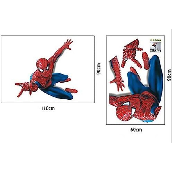Enorma stora Spiderman väggdekaler barn pojkar sovrum Dekal konst väggmålning dekor.