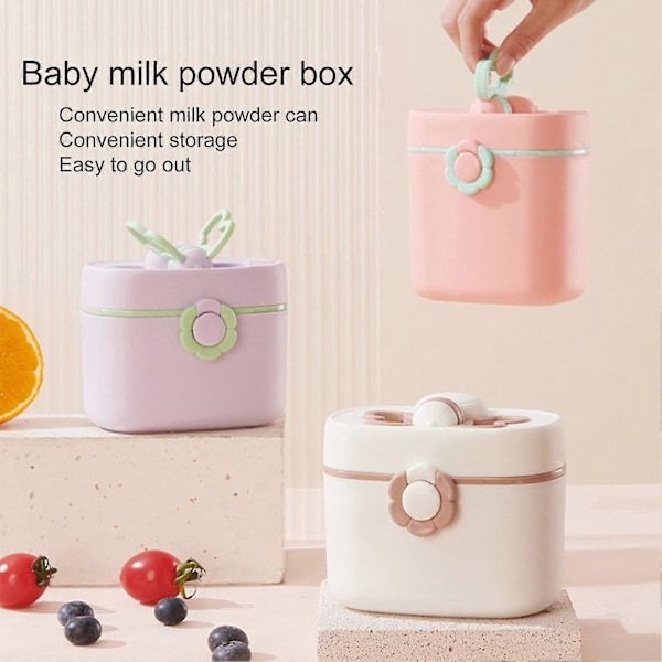 Mælkepulverboks God Tætning BPA Fri Bærbar Støv- og Fugtsikker Opbevaringsboks Multifunktionel Baby Snack Frugt Madbeholder Baby Supp Purple S