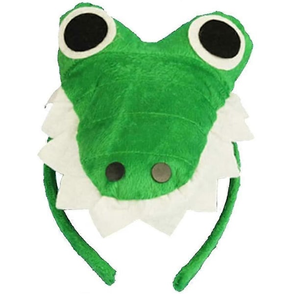 Dyrehodebøyle Plysj Party Hodeplagg Hodebøyle Party Cosplay Kostyme Rekvisitter - Krokodille