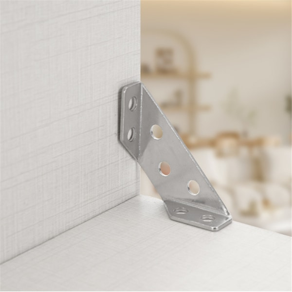 Universell möbelhörnkontakt - vinkelmonteringskontakt Möbeltriangelstödram (10 stycken) 10PCS