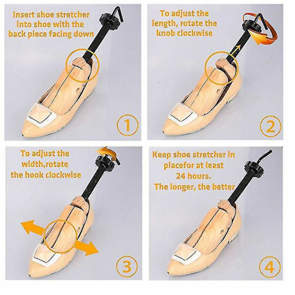Par träskobårar 2 Way Shoe Tree Shaper Rack Boots Shoe Expander Tree Stretchers