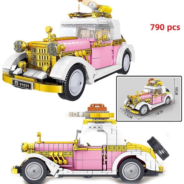 Minidelar stadsutflykt buss kompatibla vänner husbil campingbil prinsessa modell byggklossar set tegelstenar leksaker för tjejer 01031 no box