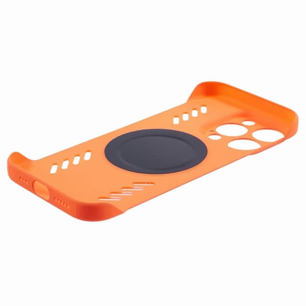 Hårdt PC-etui uden ramme til iPhone 15 Pro Max med varmeafledning - Orange