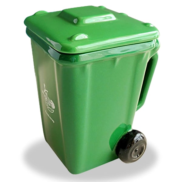 Wheelie Bin Keramikmugg, Sopkorg Mugg, Rolig Sopkorg Mugg, Återvinningskorg Mugg, Sopkorg Mugg (Grön)