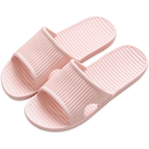 Dusjslipper, tøfler for kvinner til bad eller innendørs bruk, sklisikker (rosa)