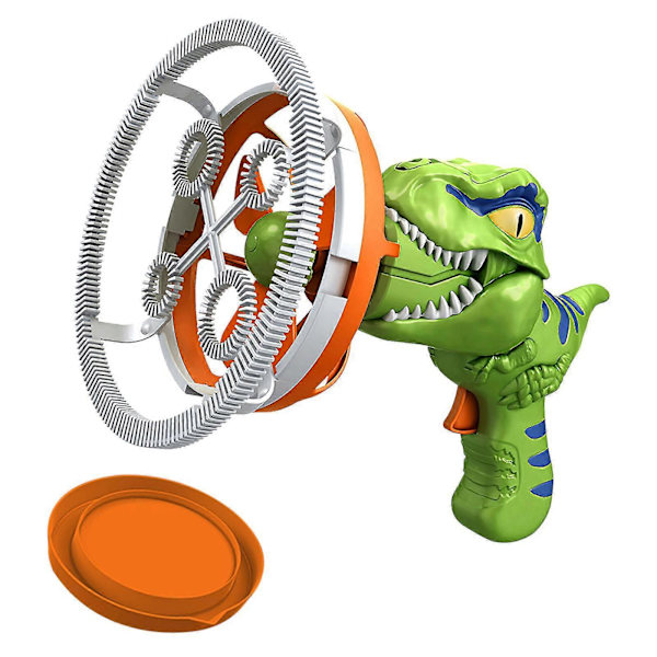Boble Dinosaur Boblemaskine Blæser Elektrisk Vindmølle Sommer Strand Boder Legetøj Til Børn Green One Size