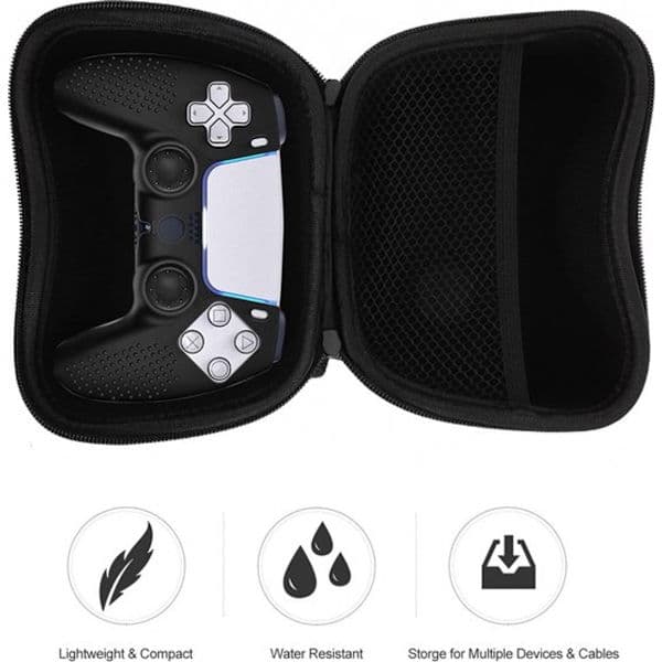 Controlleretui til PlayStation 5 og Xbox Controller Kontrol Beskyttelsesetui Kompakt Hard Shell Opbevaringstaske Opbevaringspose Etui til PS5 Sort