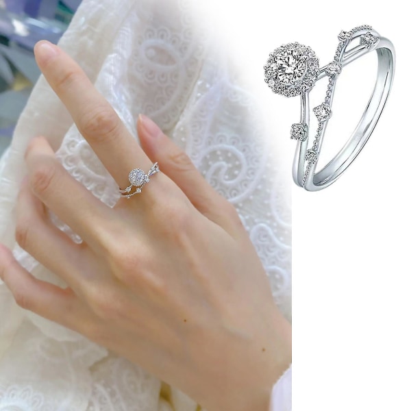 Løfte Ring Bryllup Ægteskab Jubilæum Smykker Gave Forlovelsesring Til Kvinder