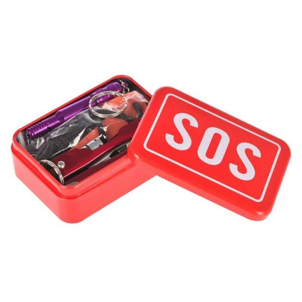 Outdoor Survival Kit SOS Kit Survival Equipment Hätävarusteet Survival Emergency Supplies Emergency Kits Macaron