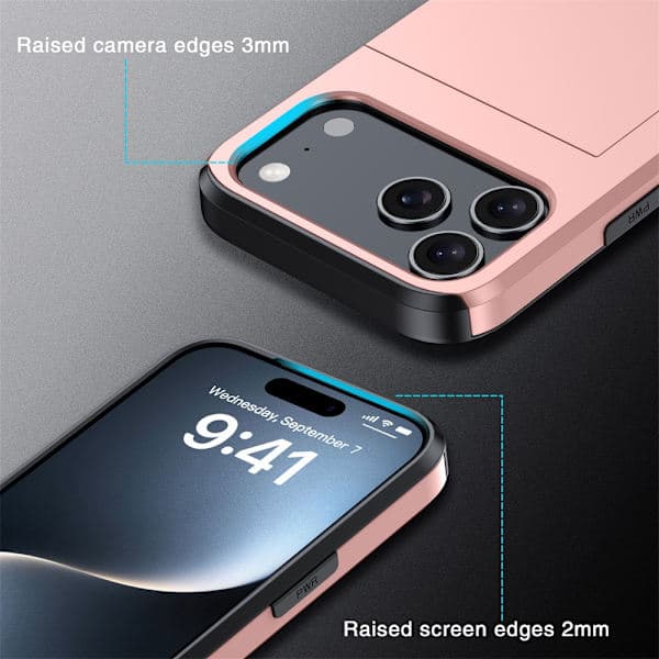iPhone 17 Pro mobildeksel med kortholder. (iPhone 17Pro)