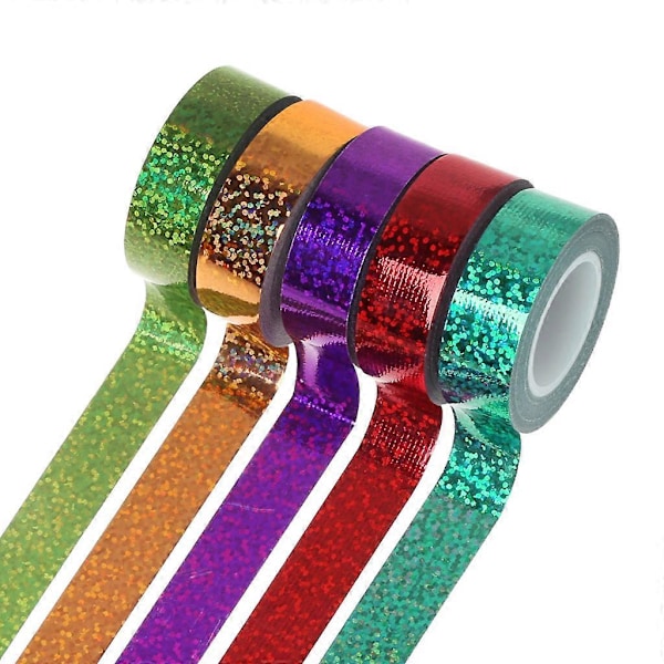 Rytmisen voimistelun koriste holografinen prisma glitterteippi vanteisiin ja keppeihin